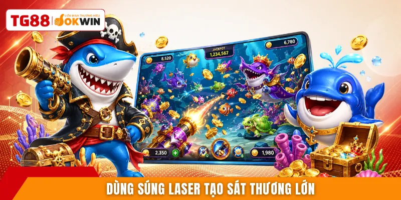 Dùng súng laser tạo sát thương lớn